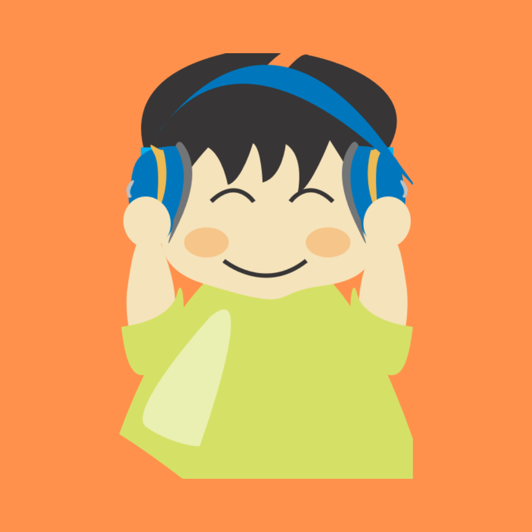 Child with headphones